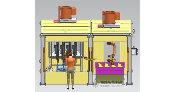 汽车内饰件机器人喷胶生产单元